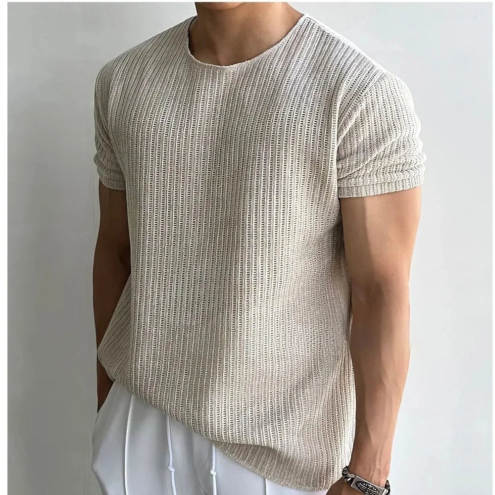 T-SHIRT EN TRICOT POUR HOMMES