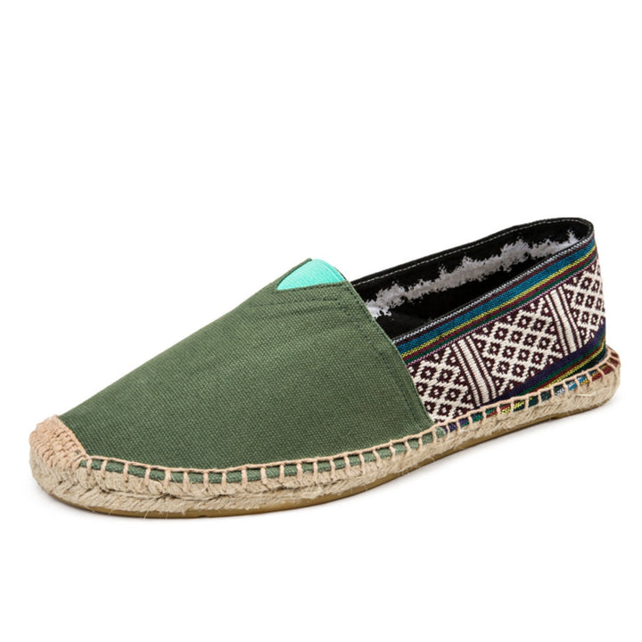 Eline | Espadrilles élégantes à rayures en toile souple