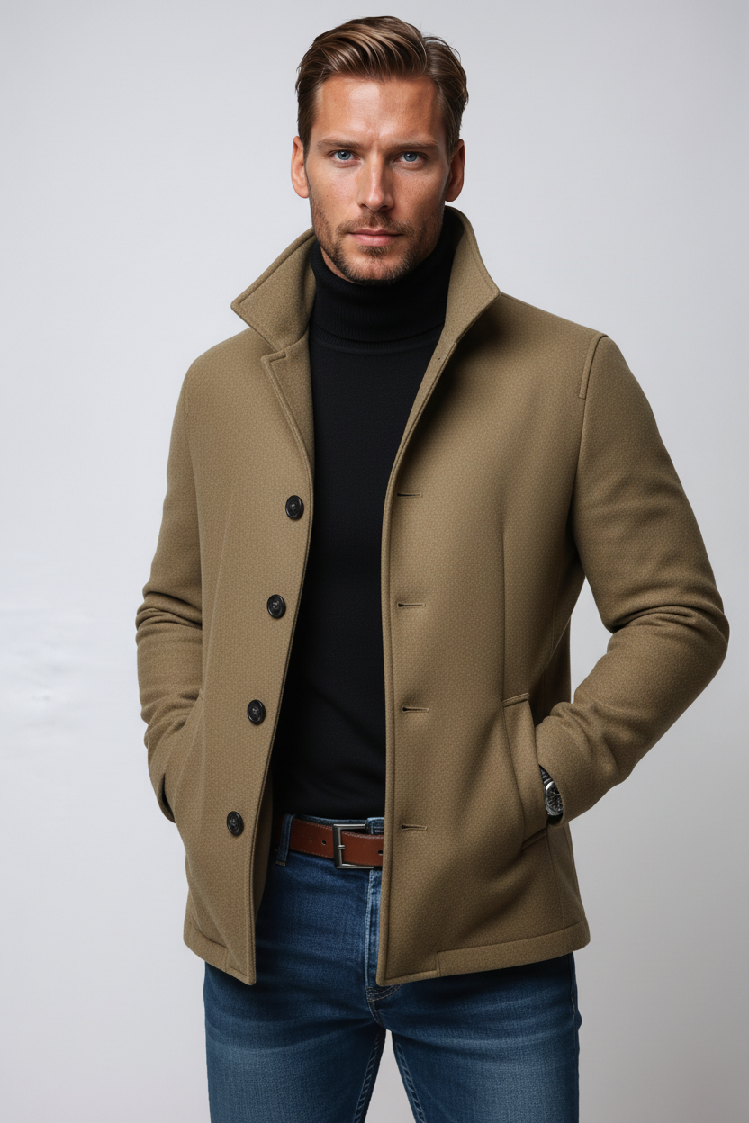 VESTE D'HIVER EN LAINE POUR HOMMES