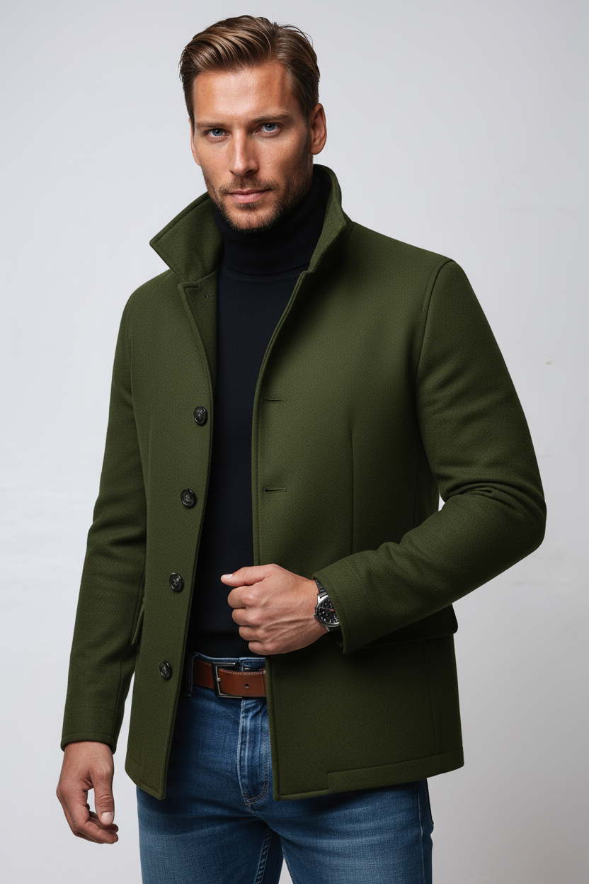 VESTE D'HIVER EN LAINE POUR HOMMES