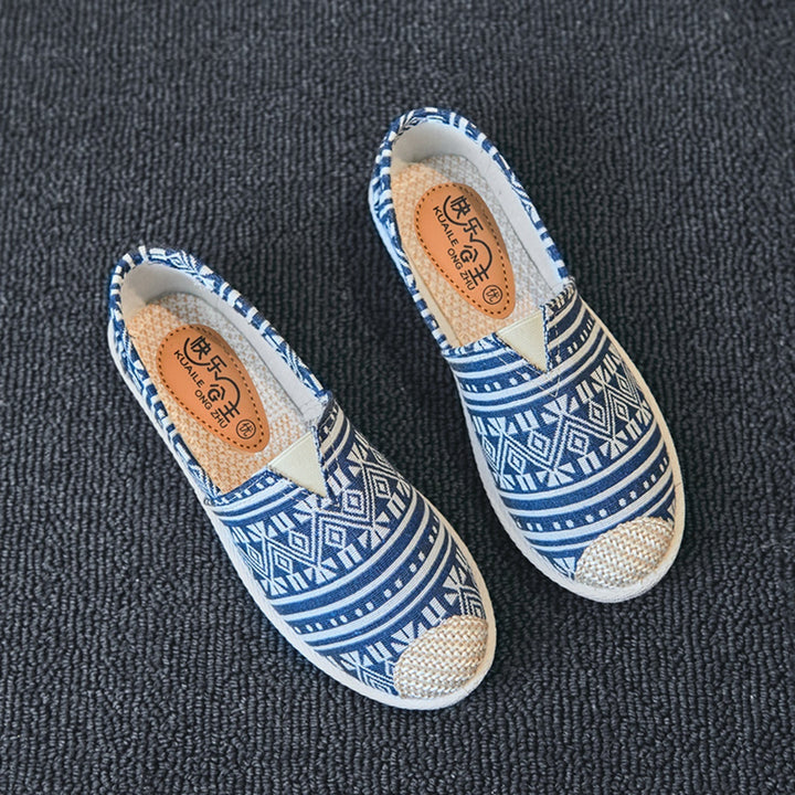 Nova | Espadrilles en toile de style bohème avec impression vintage