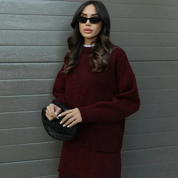 Fanny™ - Ensemble haut et jupe en tricot de luxe