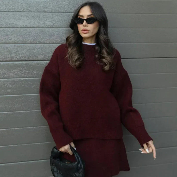 Fanny™ - Ensemble haut et jupe en tricot de luxe