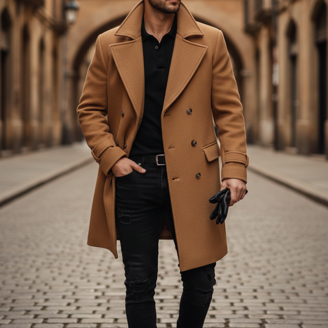 MANTEAU CLASSIQUE EN LAINE POUR HOMME