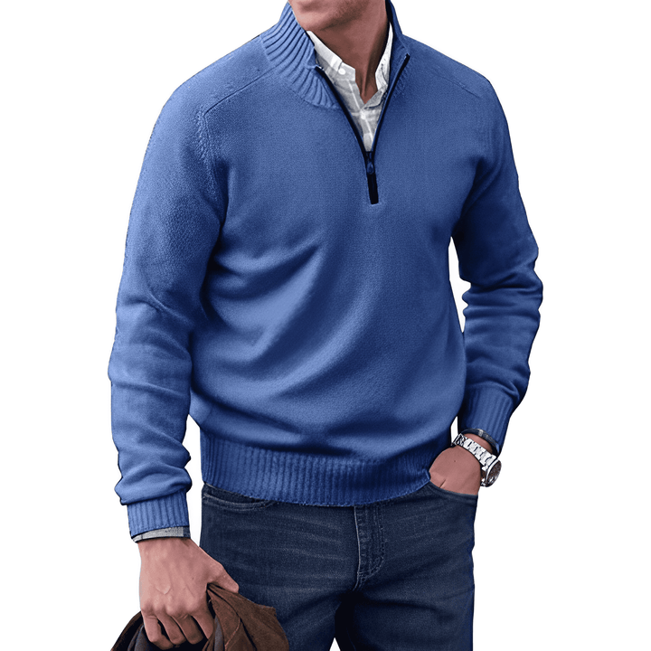 PULL EN MAILLE ZIPPÉ POUR HOMME