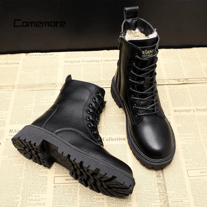Angélique™ – Bottes d'hiver en cuir noir