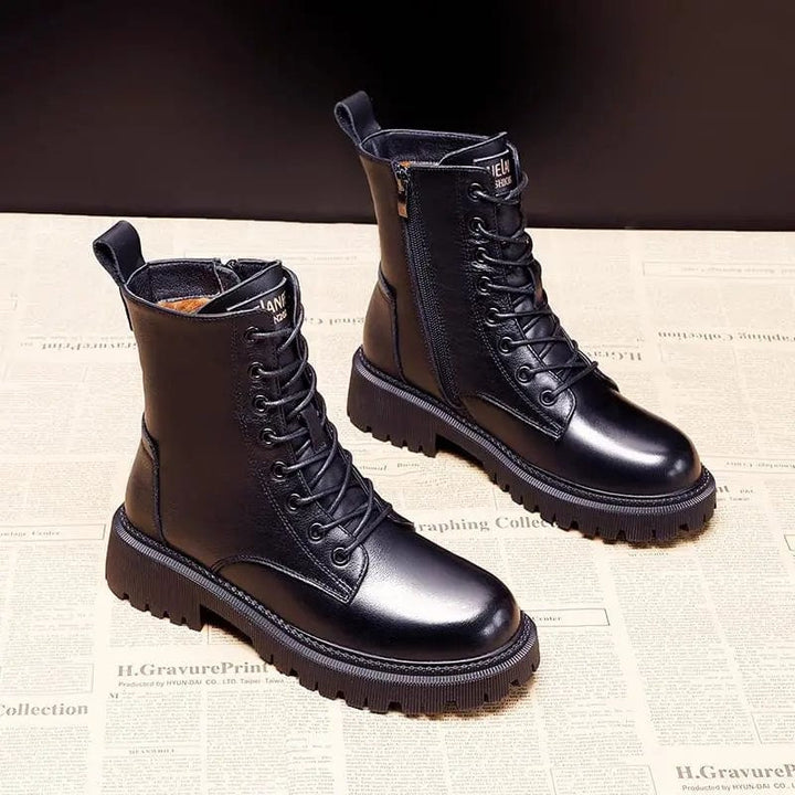 Angélique™ – Bottes d'hiver en cuir noir