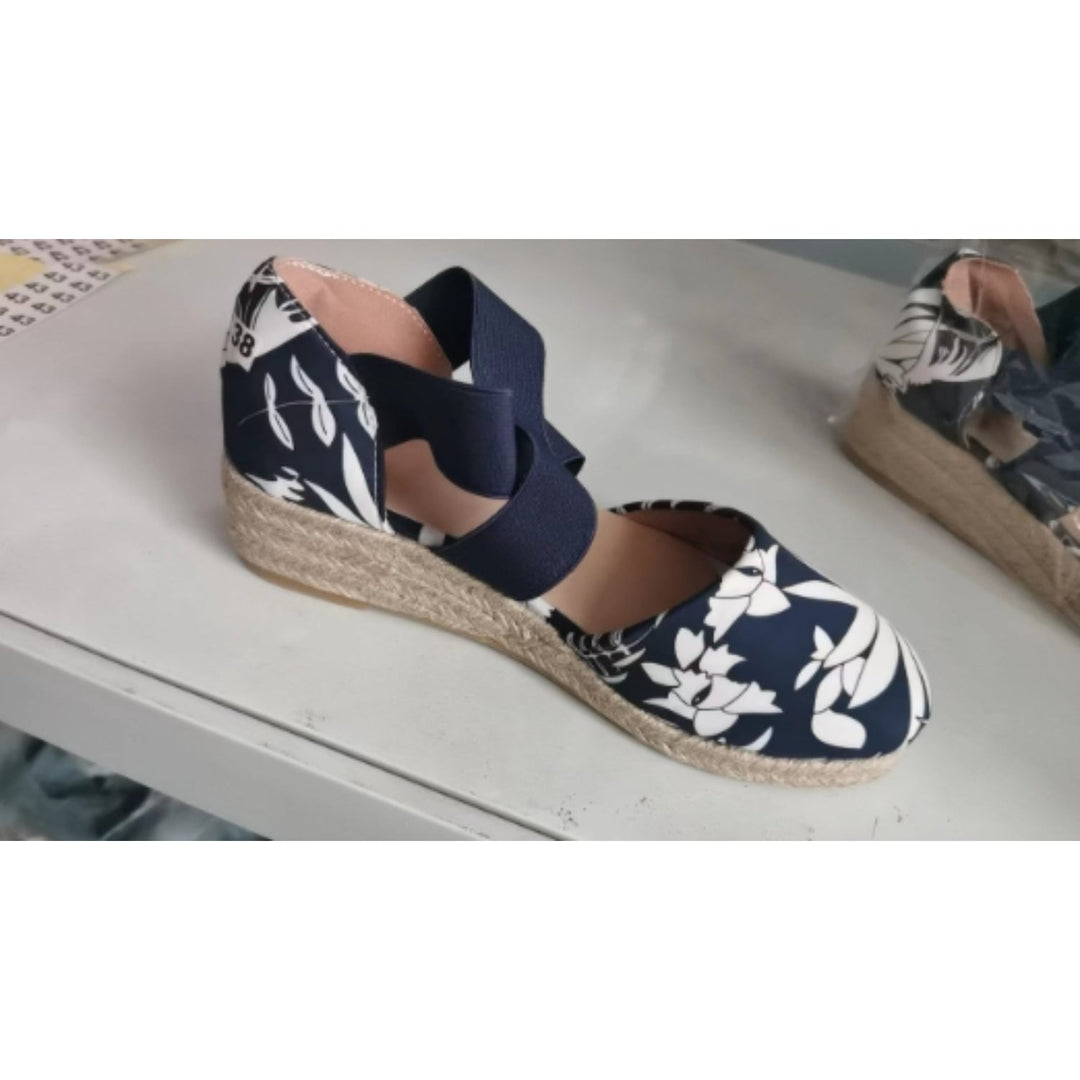 Mila | Espadrilles élégantes à talon compensé tendance