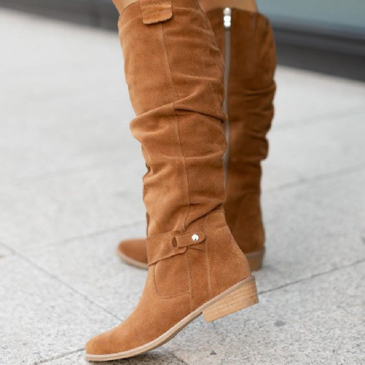 Charlotte™ - Bottes hautes en daim de qualité supérieure