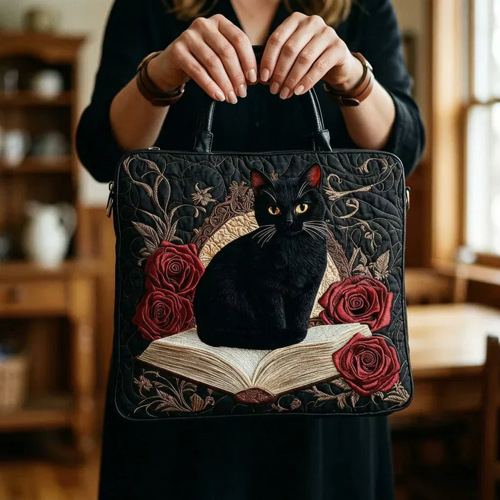 Sac Matelassé - Chat Noir sur Livres