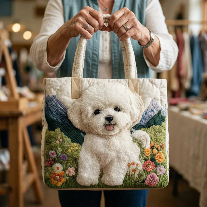 Sac Artisanal Matelassé - Chien Enchanté