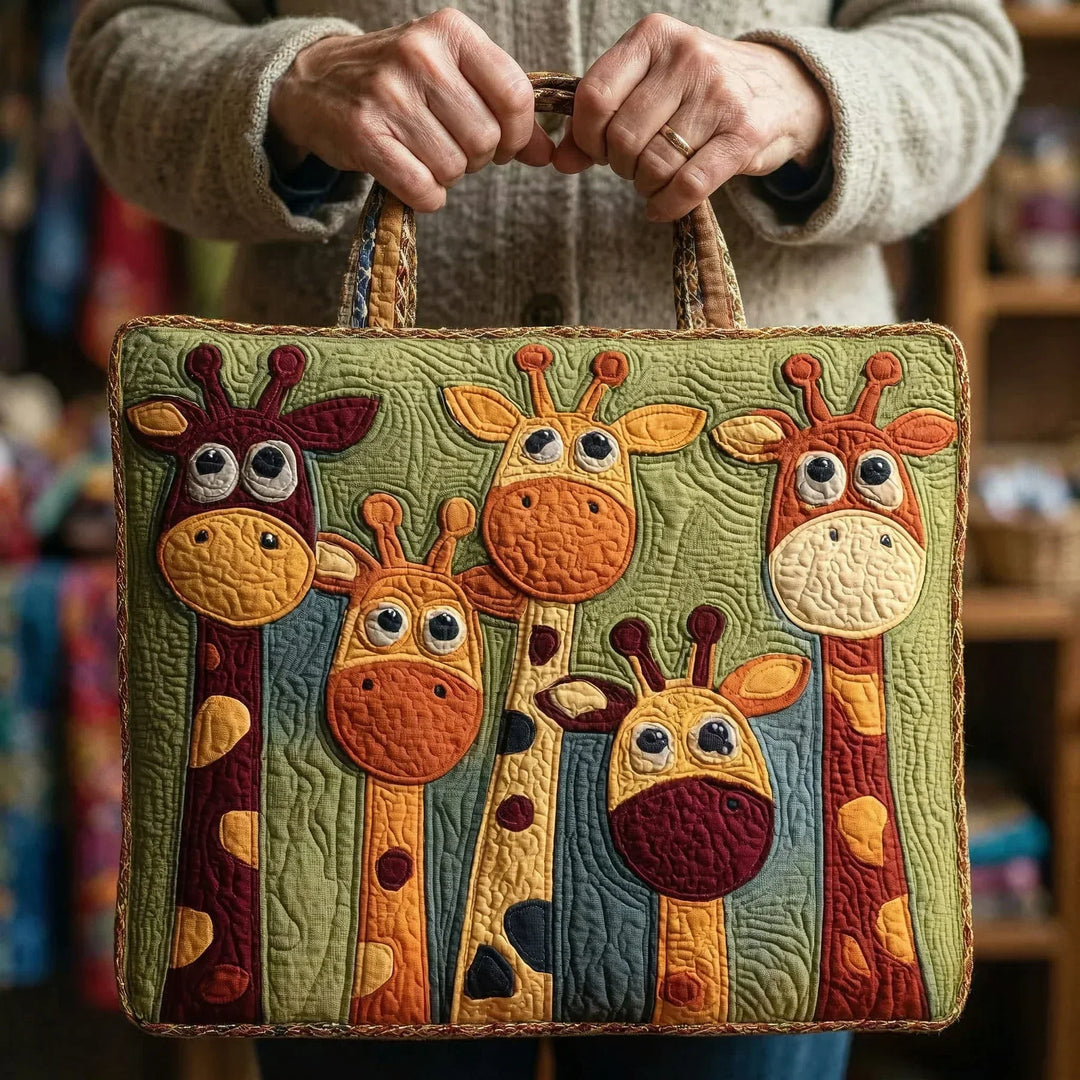 Sac fourre-tout matelassé - Girafe
