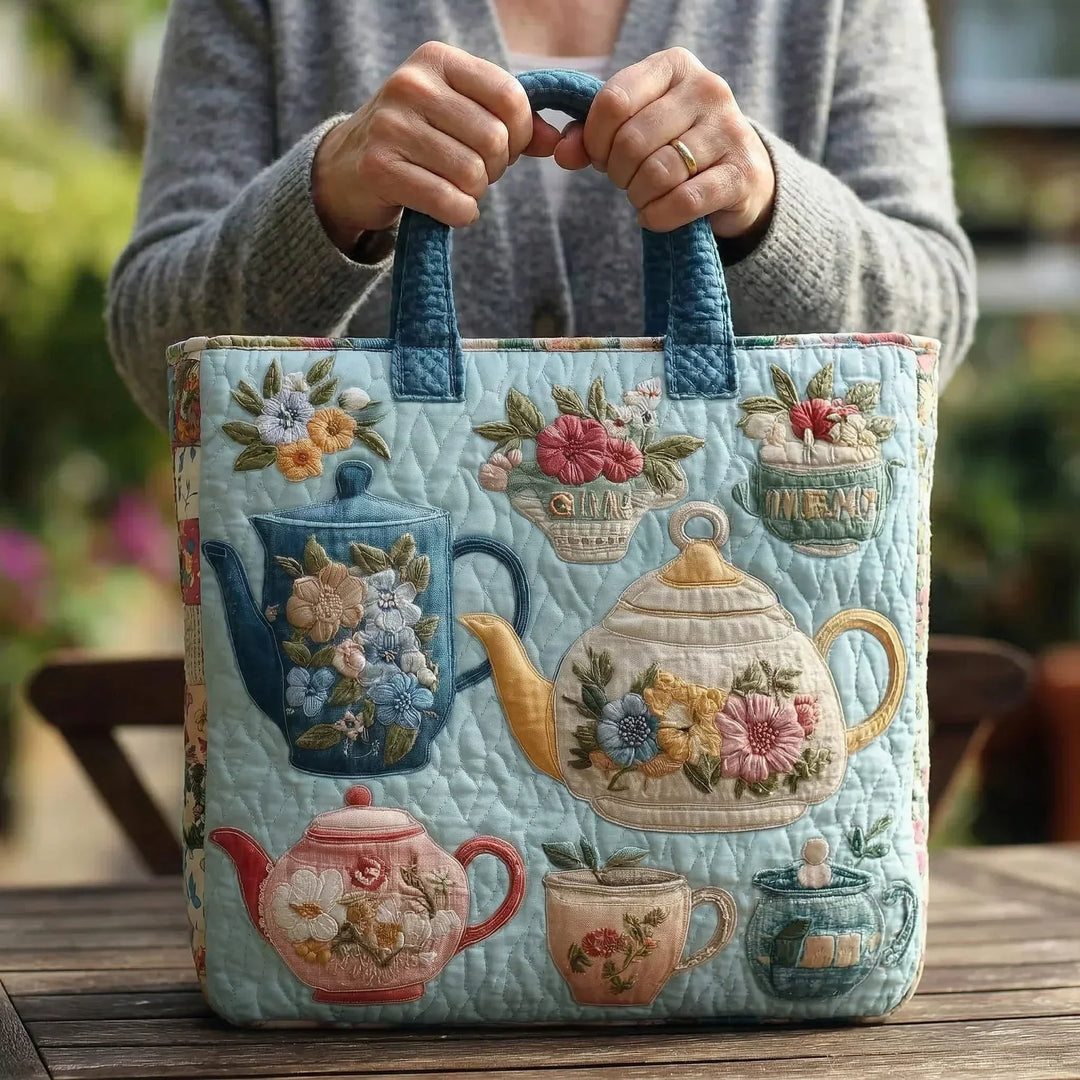 Sac Matelassé - Motif Floral
