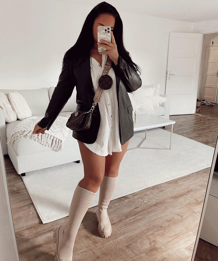 Blouse en Musselin Freya Blanc Long