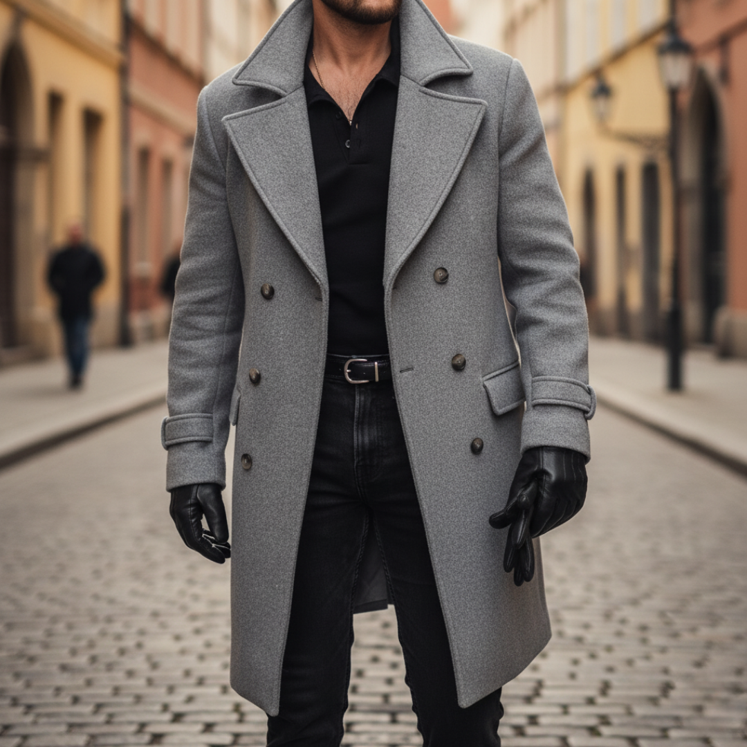 MANTEAU CLASSIQUE EN LAINE POUR HOMME