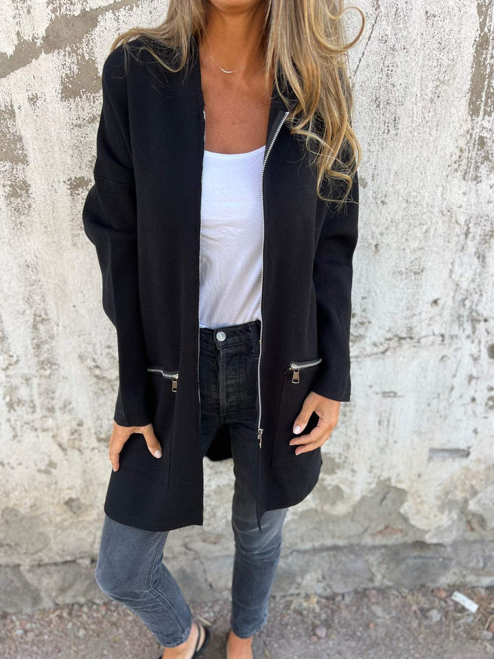 Jula | Elegant Long Sleeve Zip Cardigan