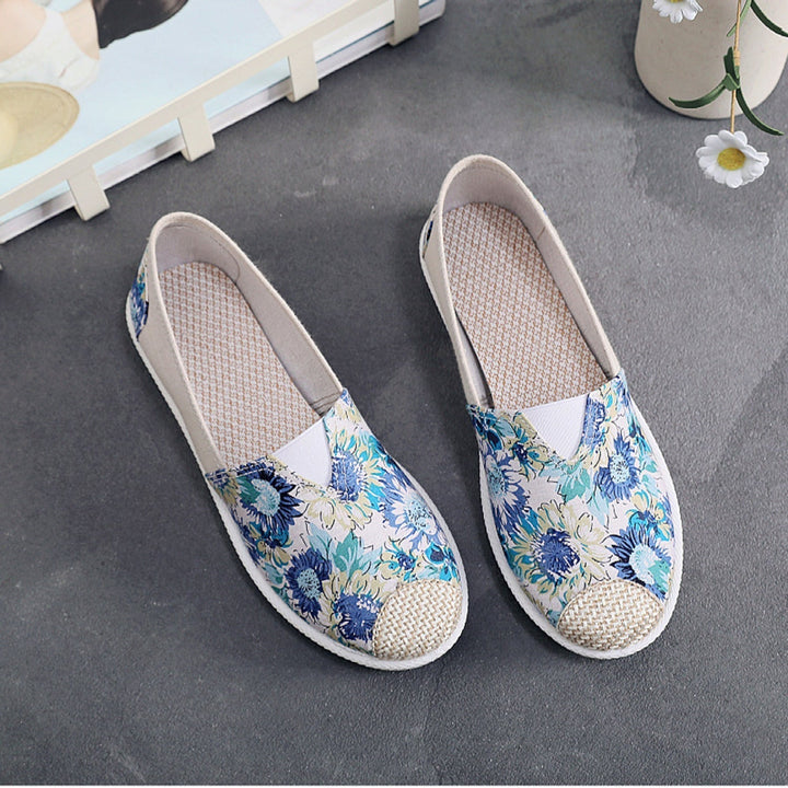 Espadrilles Chic Fleur en toile - Un confort élégant à chaque pas