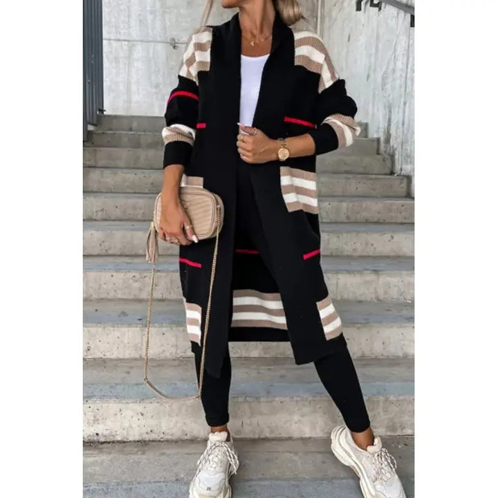 Lovita | Veste rayée en tricot de luxe de qualité supérieure