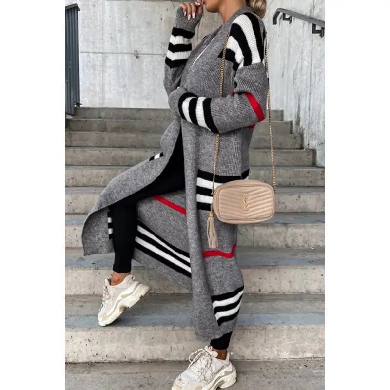 Lovita | Veste rayée en tricot de luxe de qualité supérieure