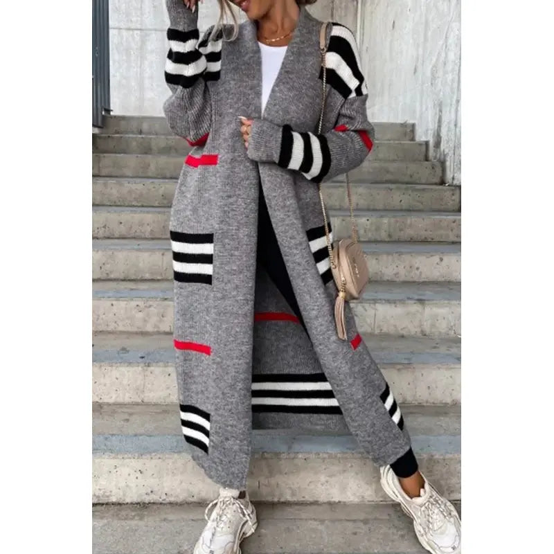 Lovita | Veste rayée en tricot de luxe de qualité supérieure