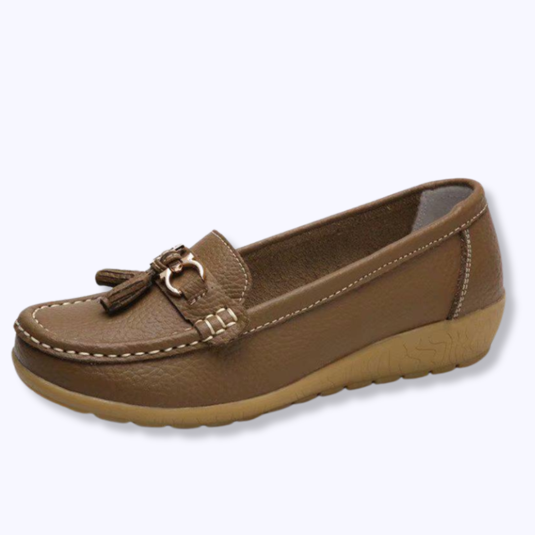 Ines - Mocassins à enfiler confortablement en peluche