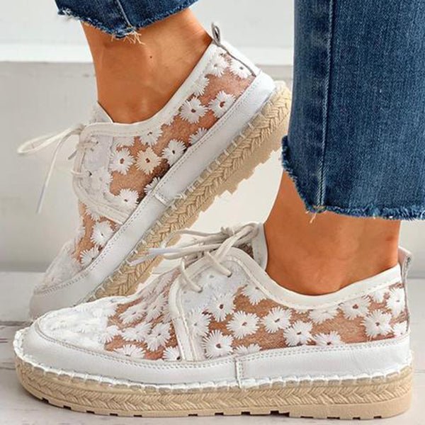 Sophie | Chaussure élégante et aérienne avec un motif floral enchanteur