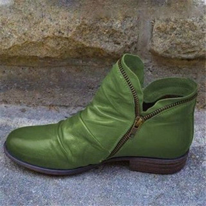 Bottes élégantes à fermeture éclair pour femmes, de style classique