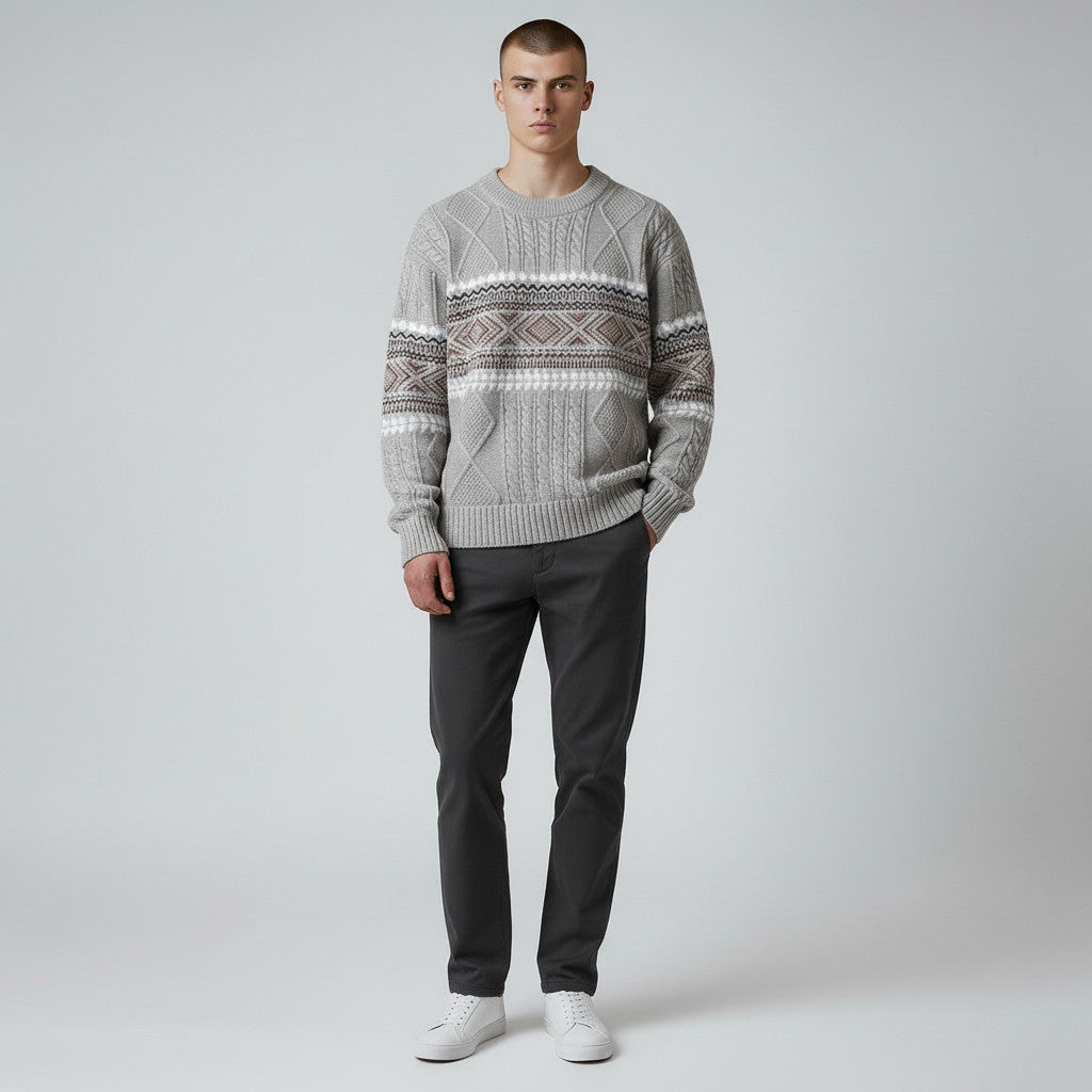 PULL EN MAILLE NORDIQUE POUR HOMME
